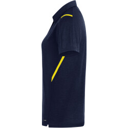 JAKO Challenge Poloshirt Damen marine meliert/neongelb 42