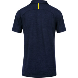 JAKO Challenge Poloshirt Damen marine meliert/neongelb 44