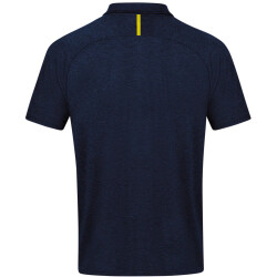 JAKO Challenge Poloshirt marine meliert/neongelb 4XL