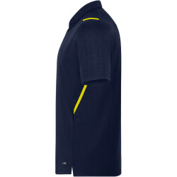 JAKO Challenge Poloshirt marine meliert/neongelb 4XL