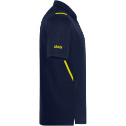JAKO Challenge Poloshirt marine meliert/neongelb 4XL