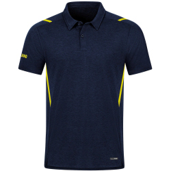 JAKO Challenge Poloshirt marine meliert/neongelb L