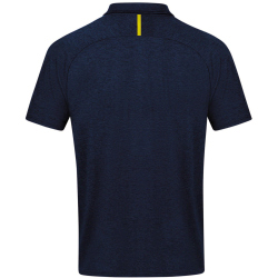 JAKO Challenge Poloshirt marine meliert/neongelb L