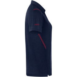 JAKO Challenge Poloshirt Damen marine meliert/maroon 34