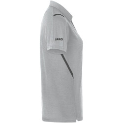 JAKO Challenge Poloshirt Damen hellgrau meliert/anthra light 40