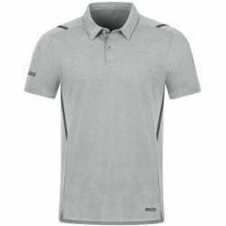JAKO Challenge Poloshirt hellgrau meliert/anthra light S
