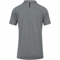 JAKO Challenge Poloshirt Damen steingrau meliert/schwarz 34