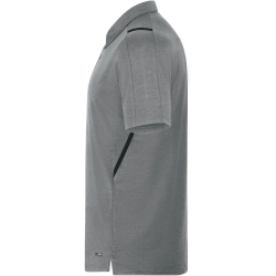 JAKO Challenge Poloshirt steingrau meliert/schwarz 3XL