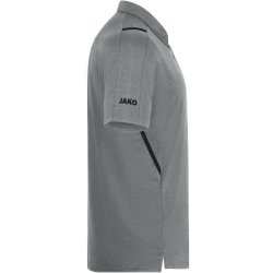 JAKO Challenge Poloshirt steingrau meliert/schwarz 3XL
