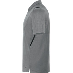 JAKO Challenge Poloshirt steingrau meliert/schwarz M