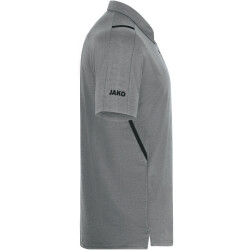 JAKO Challenge Poloshirt steingrau meliert/schwarz M