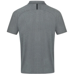 JAKO Challenge Poloshirt steingrau meliert/schwarz XXL