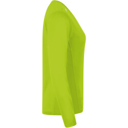 JAKO Run 2.0 langarm Laufshirt Damen neongrün 42