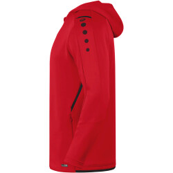 JAKO Challenge Trainingsjacke mit Kapuze Kinder rot/schwarz 128