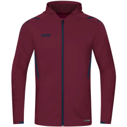 JAKO Challenge Trainingsjacke mit Kapuze maroon/marine 3XL
