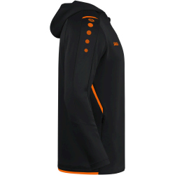 JAKO Challenge Trainingsjacke mit Kapuze schwarz/neonorange L