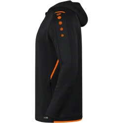JAKO Challenge Trainingsjacke mit Kapuze schwarz/neonorange M