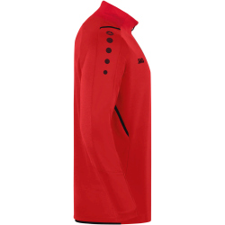 JAKO Challenge Sweatshirt mit 1/4-Reißverschluss Kinder rot/schwarz 128