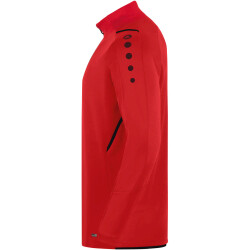 JAKO Challenge Sweatshirt mit 1/4-Reißverschluss rot/schwarz 3XL