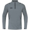 JAKO Challenge Sweatshirt mit 1/4-Reißverschluss Kinder steingrau/schwarz 128