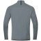 JAKO Challenge Sweatshirt mit 1/4-Reißverschluss Kinder steingrau/schwarz 140