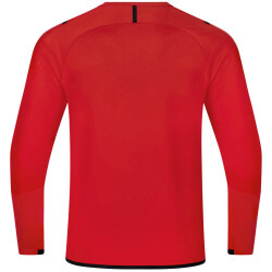 JAKO Challenge Sweatshirt Kinder rot/schwarz 164