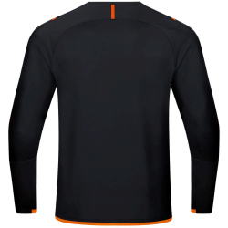 JAKO Challenge Sweatshirt Kinder schwarz/neonorange 140