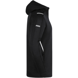 JAKO Challenge Kapuzenjacke Kinder schwarz meliert/weiß 128