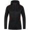 JAKO Challenge Kapuzenjacke Damen schwarz meliert/rot 34