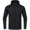 JAKO Challenge Kapuzenjacke schwarz meliert/sportgrün XL