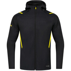 JAKO Challenge Kapuzenjacke Kinder schwarz meliert/citro 128