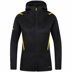 JAKO Challenge Kapuzenjacke Damen schwarz meliert/citro 34
