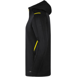 JAKO Challenge Kapuzenjacke schwarz meliert/citro M