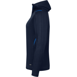 JAKO Challenge Kapuzenjacke Damen marine meliert/royal 34