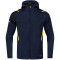 JAKO Challenge Kapuzenjacke Kinder marine meliert/neongelb 164