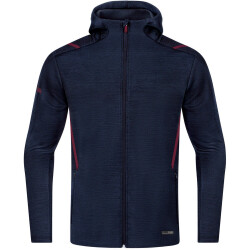 JAKO Challenge Kapuzenjacke Kinder marine meliert/maroon 128