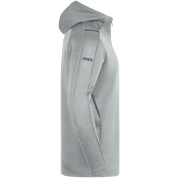 JAKO Challenge Kapuzenjacke Kinder hellgrau meliert/anthra light 152