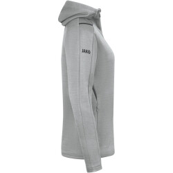 JAKO Challenge Kapuzenjacke Damen hellgrau meliert/anthra light 44