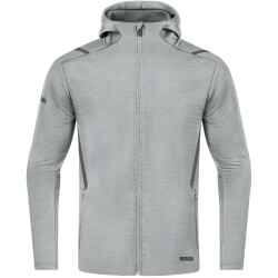 JAKO Challenge Kapuzenjacke hellgrau meliert/anthra light S