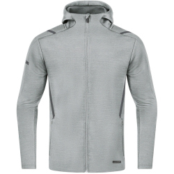 JAKO Challenge Kapuzenjacke hellgrau meliert/anthra light...