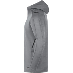 JAKO Challenge Kapuzenjacke steingrau meliert/schwarz XL
