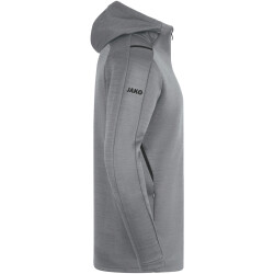 JAKO Challenge Kapuzenjacke steingrau meliert/schwarz XL