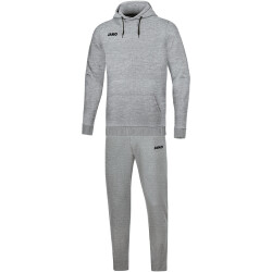 JAKO Base Jogginganzug mit Hoodie hellgrau meliert 128