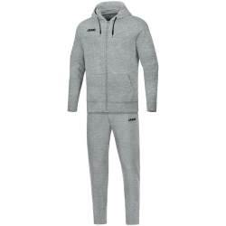 JAKO Base Jogginganzug mit Kapuze hellgrau meliert 152