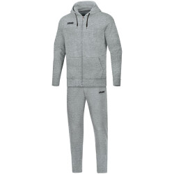 JAKO Base Jogginganzug mit Kapuze hellgrau meliert XL