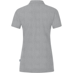 JAKO Organic Poloshirt Stretch Damen hellgrau meliert 34