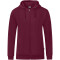 JAKO Organic Kapuzenjacke Damen maroon 34