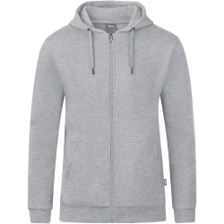 JAKO Organic Kapuzenjacke Damen hellgrau meliert 34