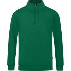 JAKO Organic Sweatshirt mit 1/4-Rei&szlig;verschluss gr&uuml;n L