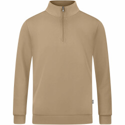 JAKO Organic Sweatshirt mit 1/4-Reißverschluss sand...
